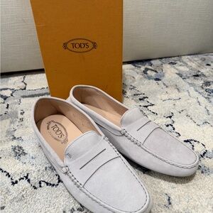 Tod's Light Gray Men's Slip-On Loafers